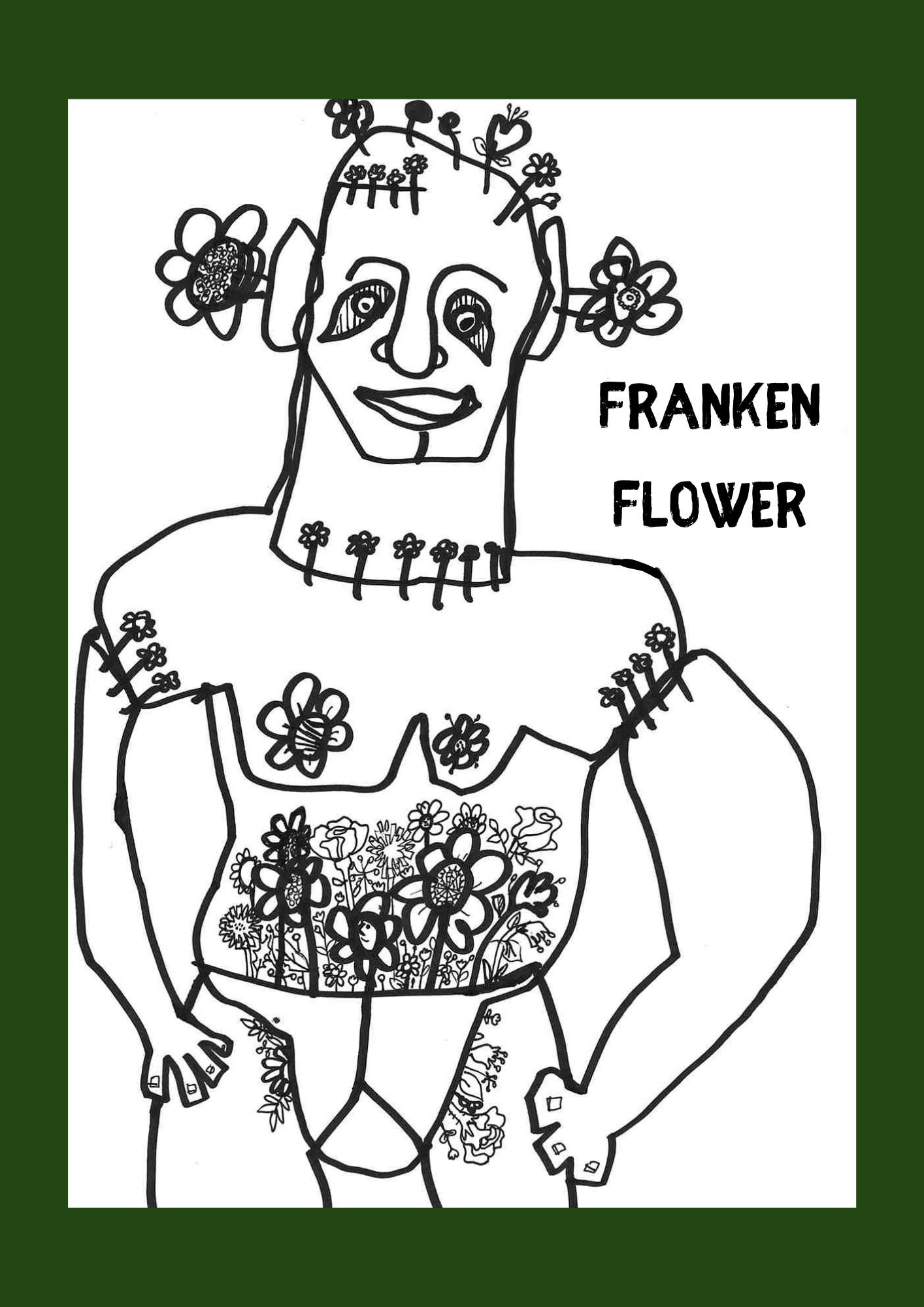 Franken Flower note book cover